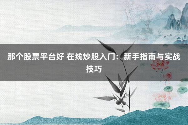 那个股票平台好 在线炒股入门：新手指南与实战技巧