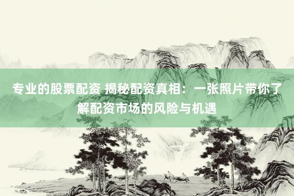 专业的股票配资 揭秘配资真相：一张照片带你了解配资市场的风险与机遇