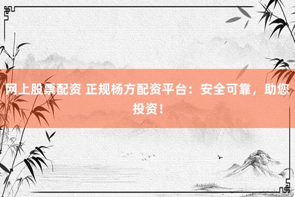 网上股票配资 正规杨方配资平台：安全可靠，助您投资！