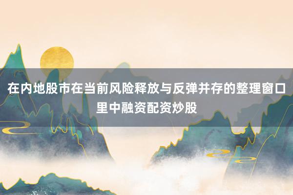 在内地股市在当前风险释放与反弹并存的整理窗口里中融资配资炒股