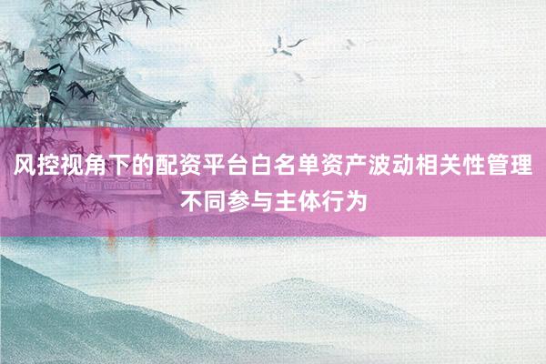 风控视角下的配资平台白名单资产波动相关性管理不同参与主体行为