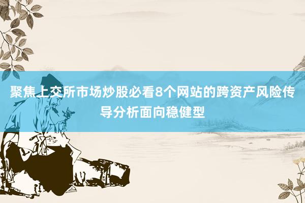 聚焦上交所市场炒股必看8个网站的跨资产风险传导分析面向稳健型