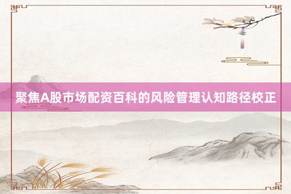 聚焦A股市场配资百科的风险管理认知路径校正