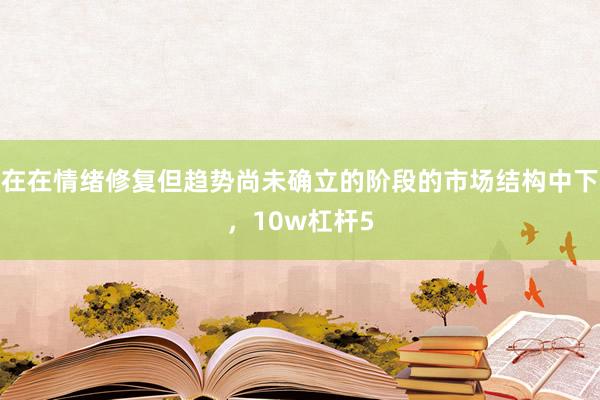 在在情绪修复但趋势尚未确立的阶段的市场结构中下，10w杠杆5
